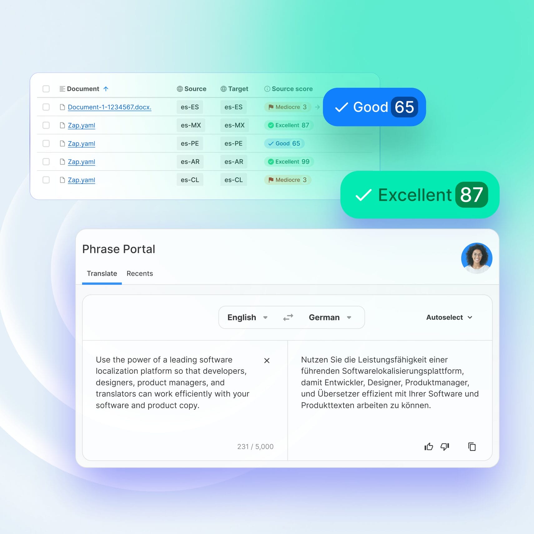 Phrase Portal is designed to provide easy access to fast, accurate and secure translation for every team in your business.